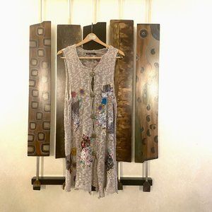 Unique and beautiful Mechant brand open knit sweater XL